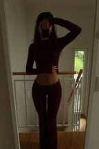 Hourglass grenat longues manches