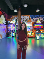 Ensemble Hourglass en grenat