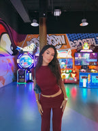 Ensemble Hourglass en grenat