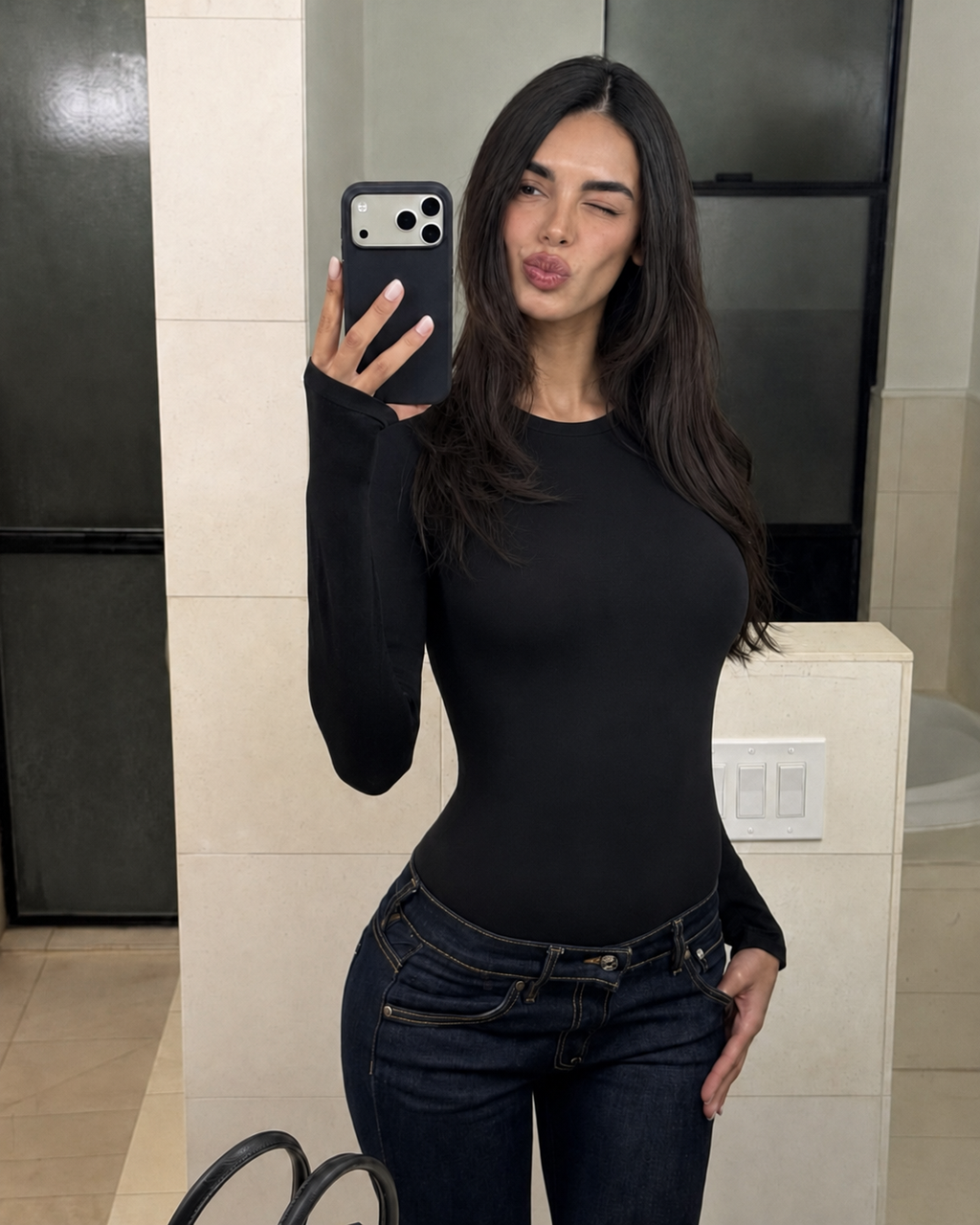 longues manches Hourglass- Noir/Black