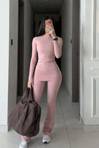 Set Hourglass Mauve longues manches