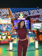 Ensemble Hourglass en grenat