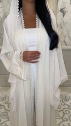 Abaya La perle-(لؤلؤة) avec foulard