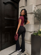 Aurora Flared Leggings in black