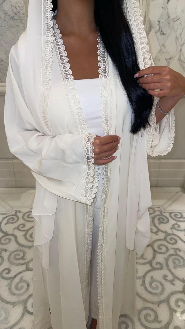 Abaya La perle-(لؤلؤة) avec foulard