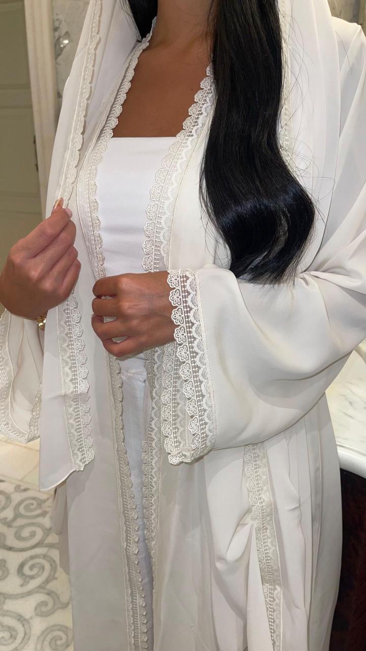 Abaya La perle-(لؤلؤة) avec foulard