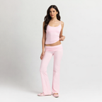 Foldover Pants en COTTON JERSEY - Baby Pink