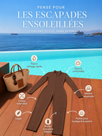 Burkini Combine marron Espresso-longues manches