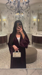 Abaya ‘Yacouta’ en grenat