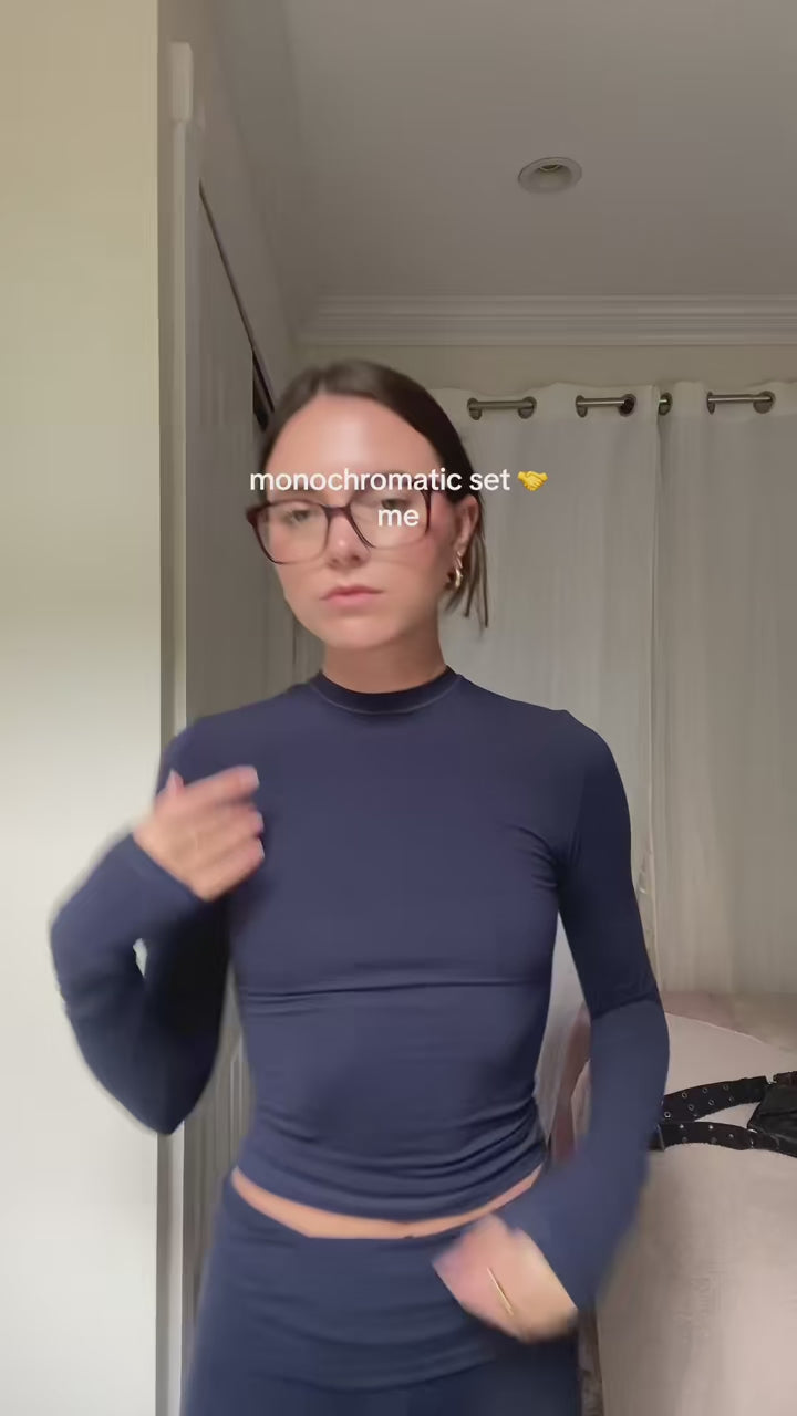 HOURGLASS longues manches bleu marine/ navy blue