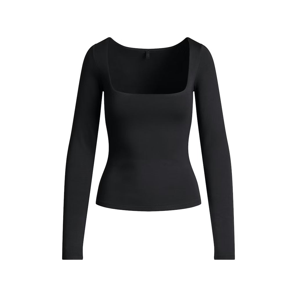 Haut Outline - Top Décolleté Carré - Noir