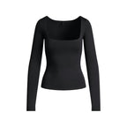Haut Outline - Top Décolleté Carré - Noir