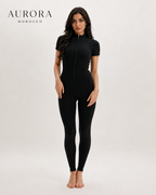 Burkini combine format t-shirt en noir