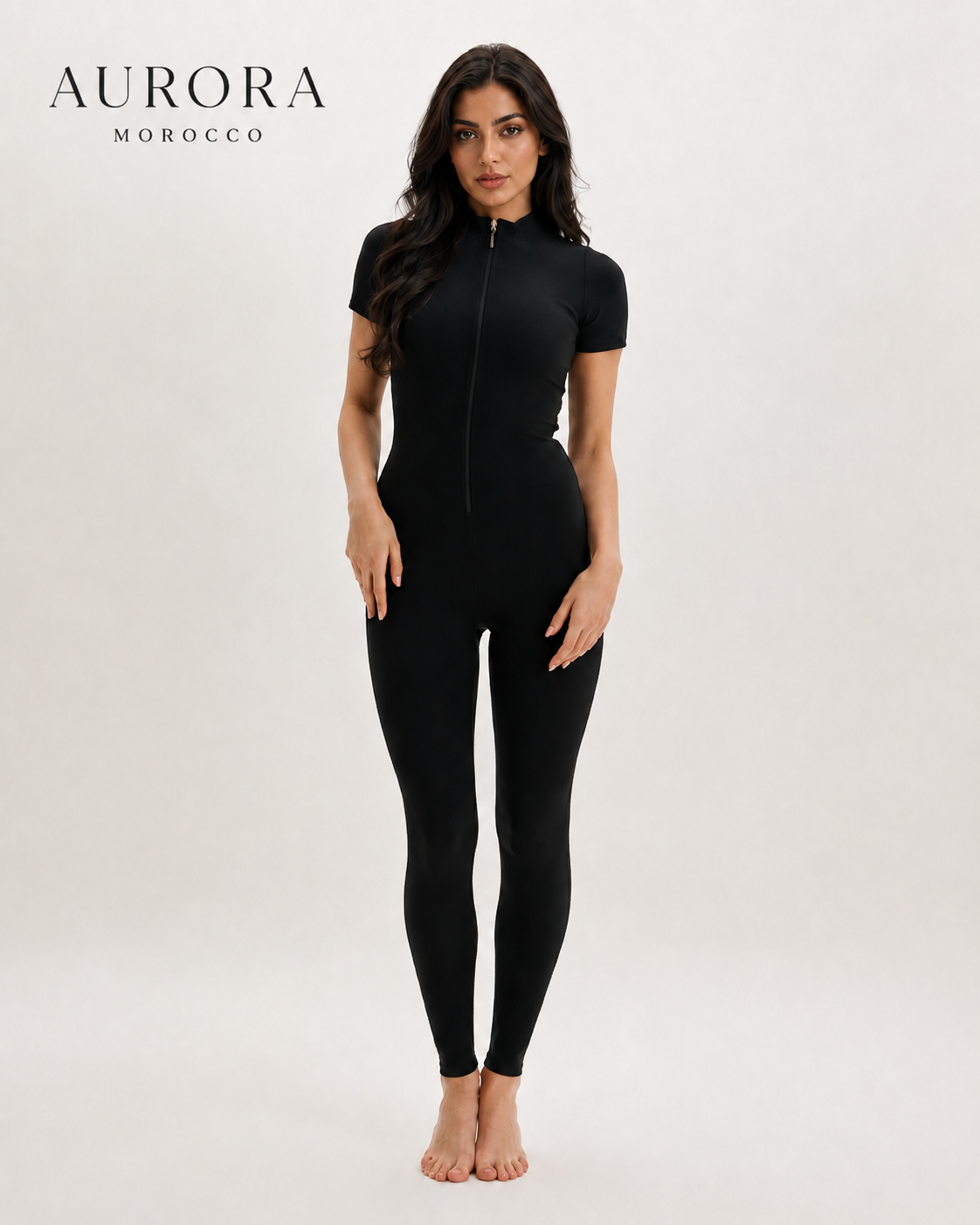 Burkini combine format t-shirt en noir